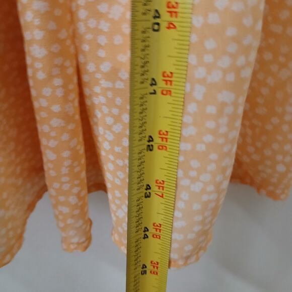 Mimi Chica Yellow Polka Dot Midi Dress S Puff Sleeve Tiered Cottagecore Milkmaid - Picture 8 of 9